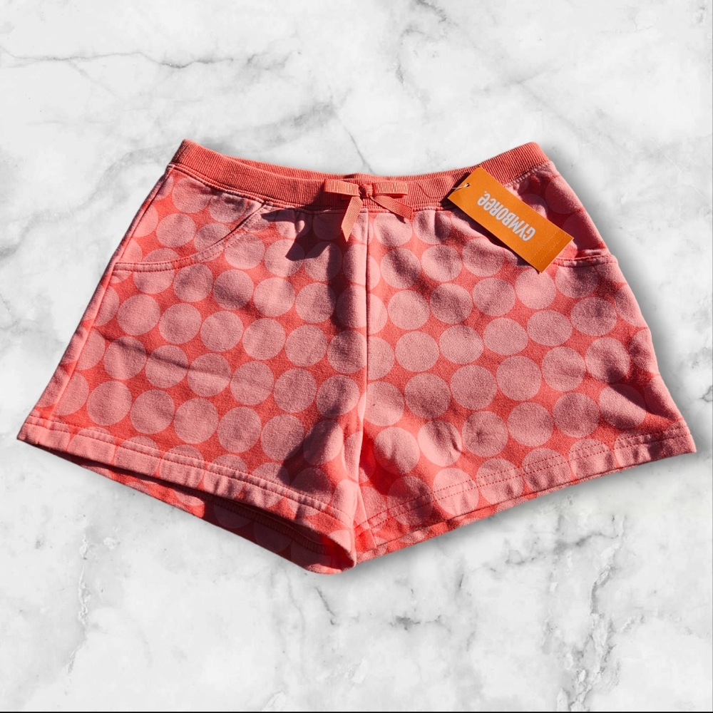 Polka Dot High Waist Pink Orange Beach Shorts